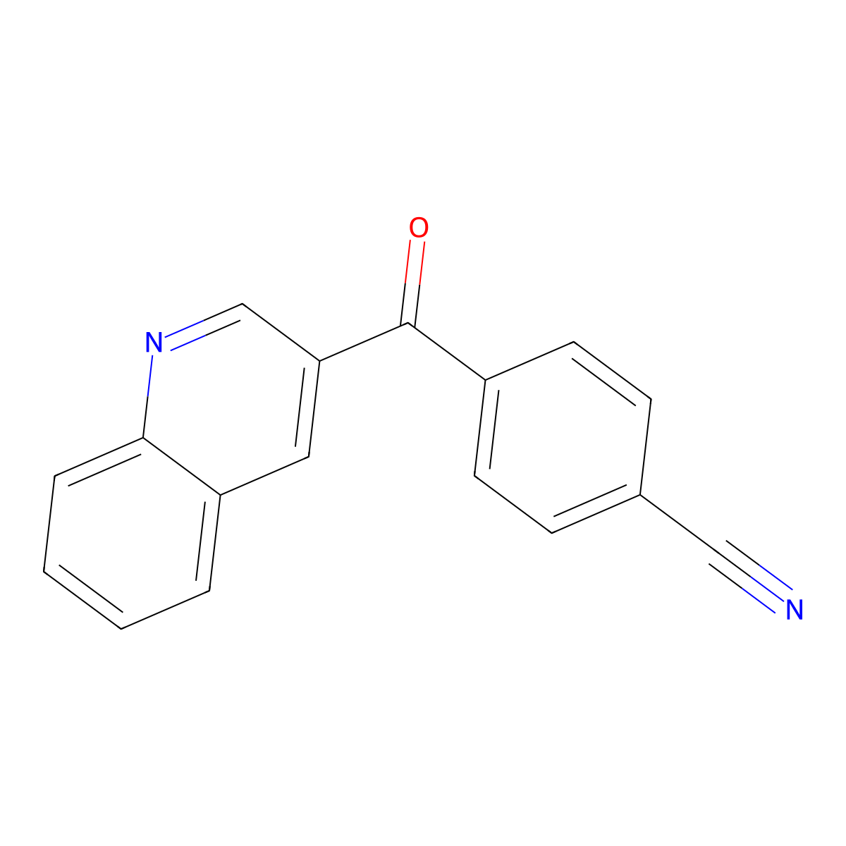 4-(3-Quinolinylcarbonyl)benzonitrile molecular structure, CAS 1187169-02-3
