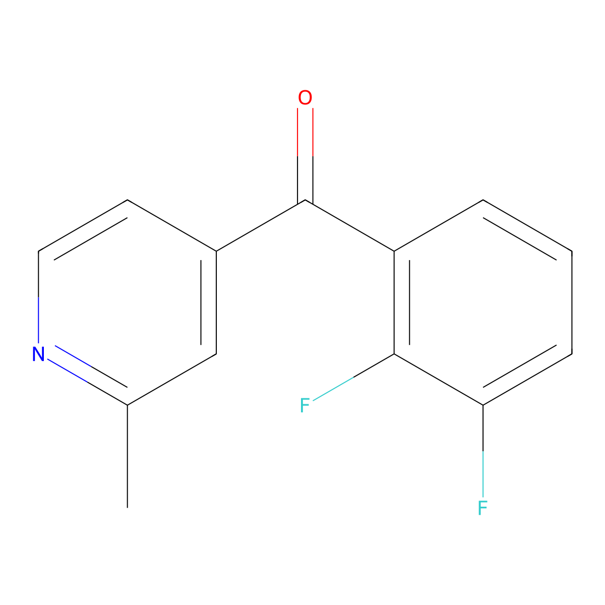 4-(2,3-Difluorobenzoyl)-2-methylpyridine molecular structure, CAS 1187169-03-4