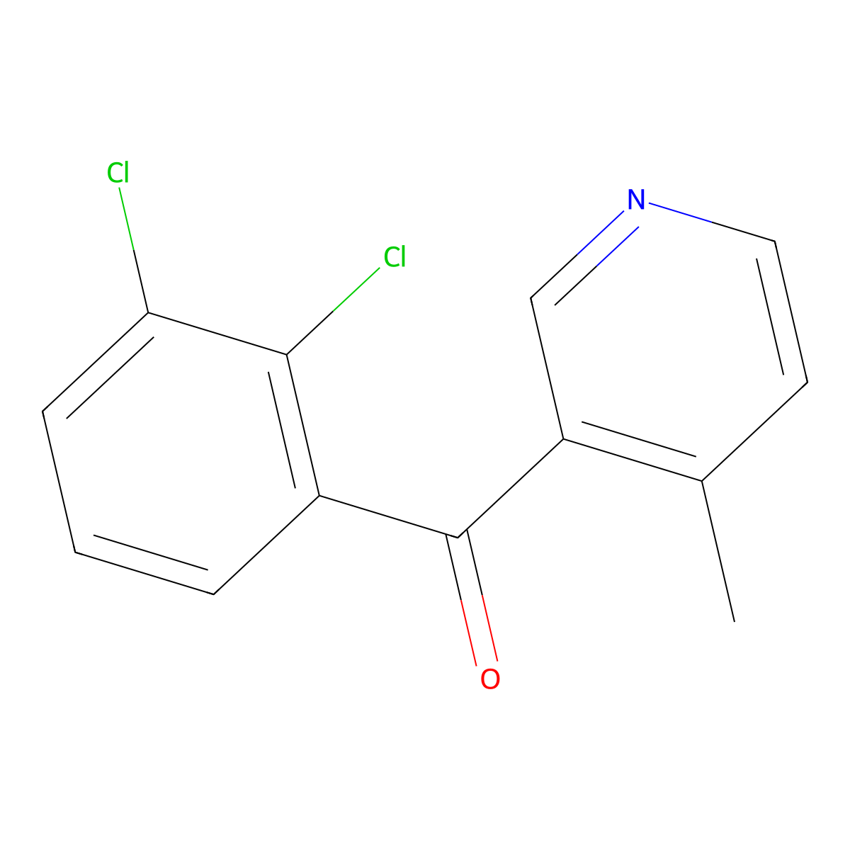 3-(2,3-Dichlorobenzoyl)-4-methylpyridine molecular structure, CAS 1187169-04-5