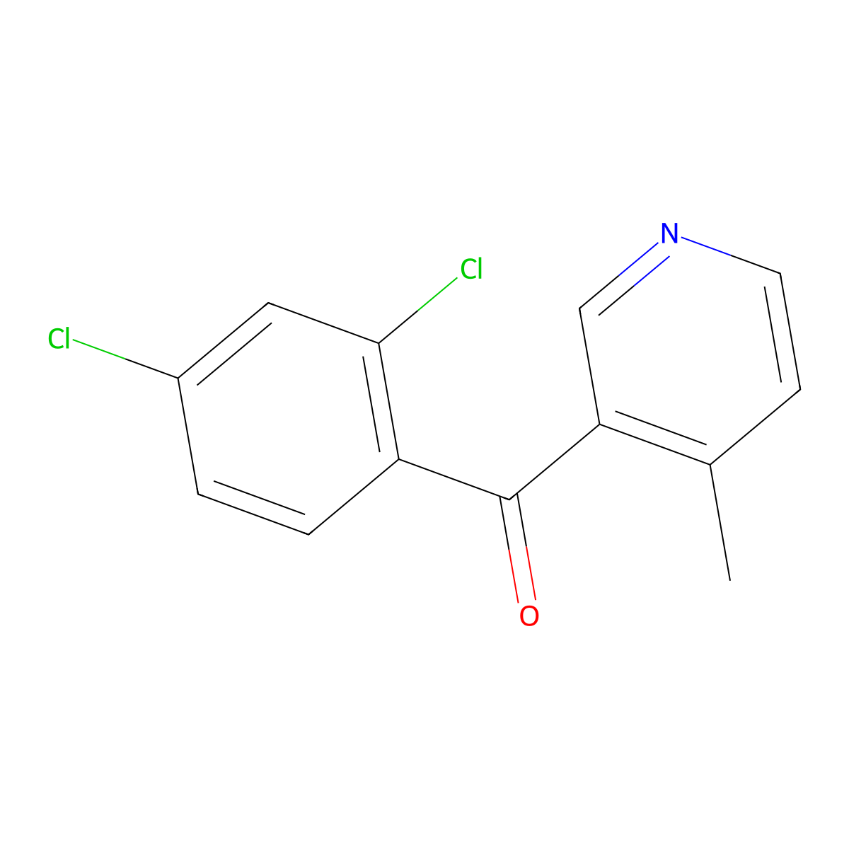 3-(2,4-Dichlorobenzoyl)-4-methylpyridine molecular structure, CAS 1187169-05-6