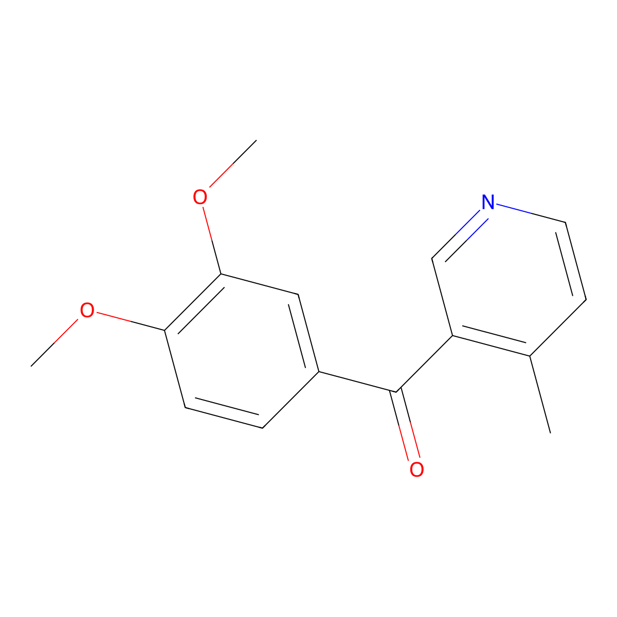 3-(3,4-Dimethoxybenzoyl)-4-methylpyridine molecular structure, CAS 1187169-08-9