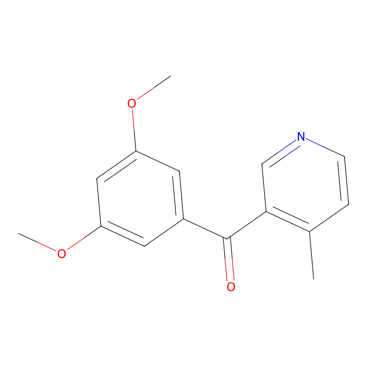 3-(3,5-Dimethoxybenzoyl)-4-methylpyridine molecular structure, CAS 1187169-11-4