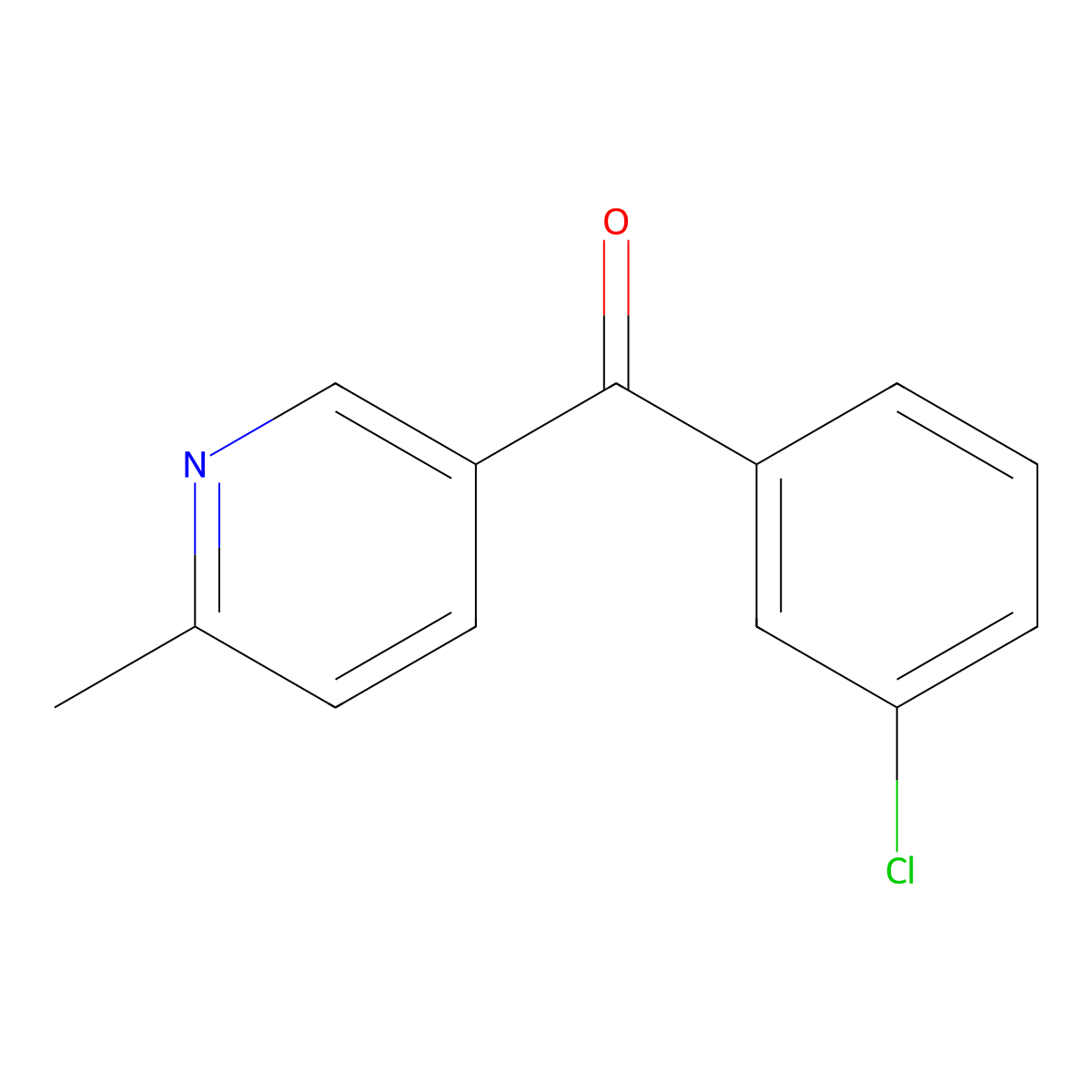 5-(3-Chlorobenzoyl)-2-methylpyridine molecular structure, CAS 1187169-15-8