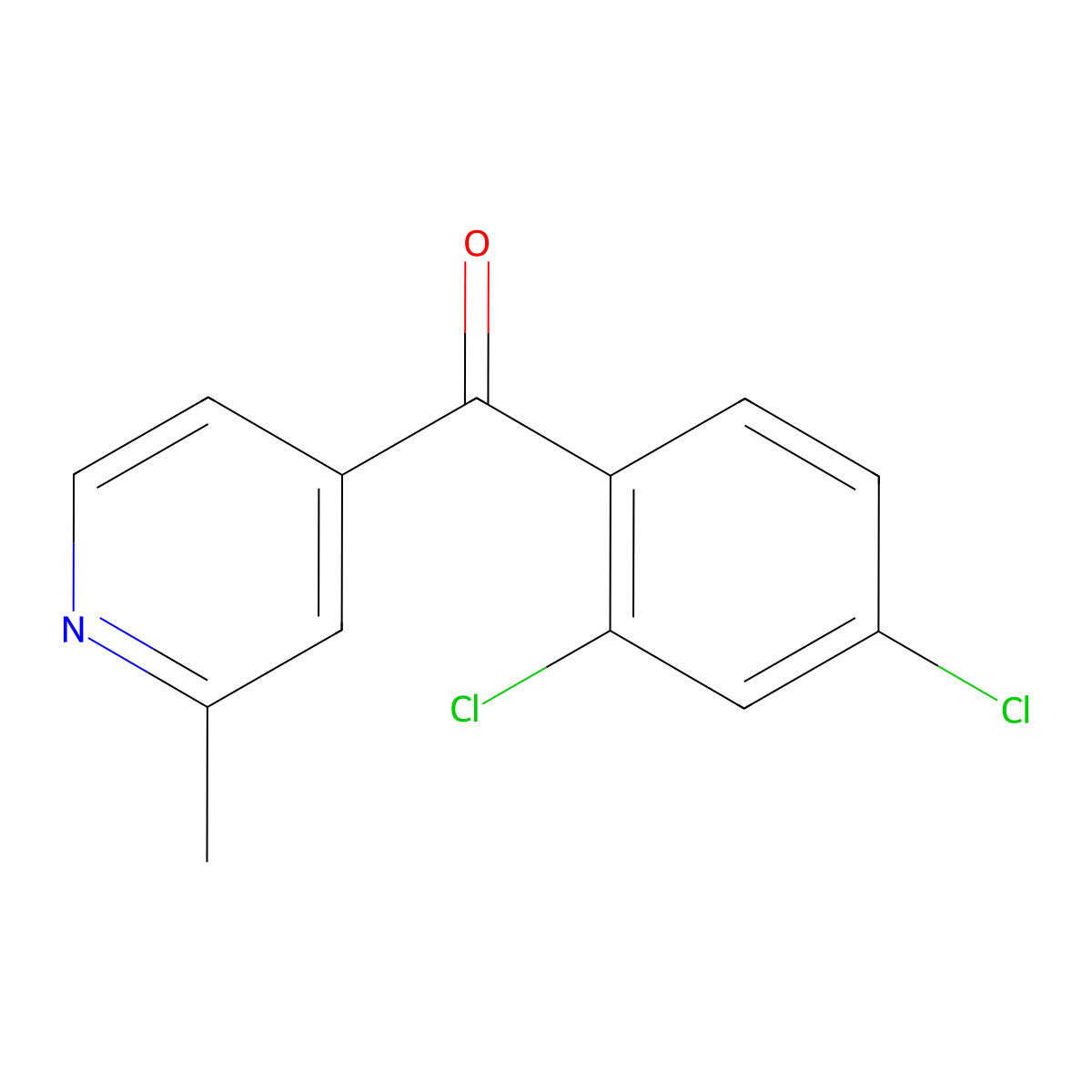 4-(2,4-Dichlorobenzoyl)-2-methylpyridine molecular structure, CAS 1187169-18-1