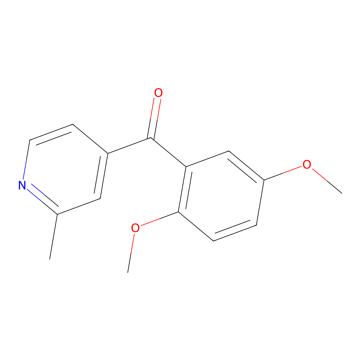 4-(2,5-Dimethoxybenzoyl)-2-methylpyridine molecular structure, CAS 1187169-19-2