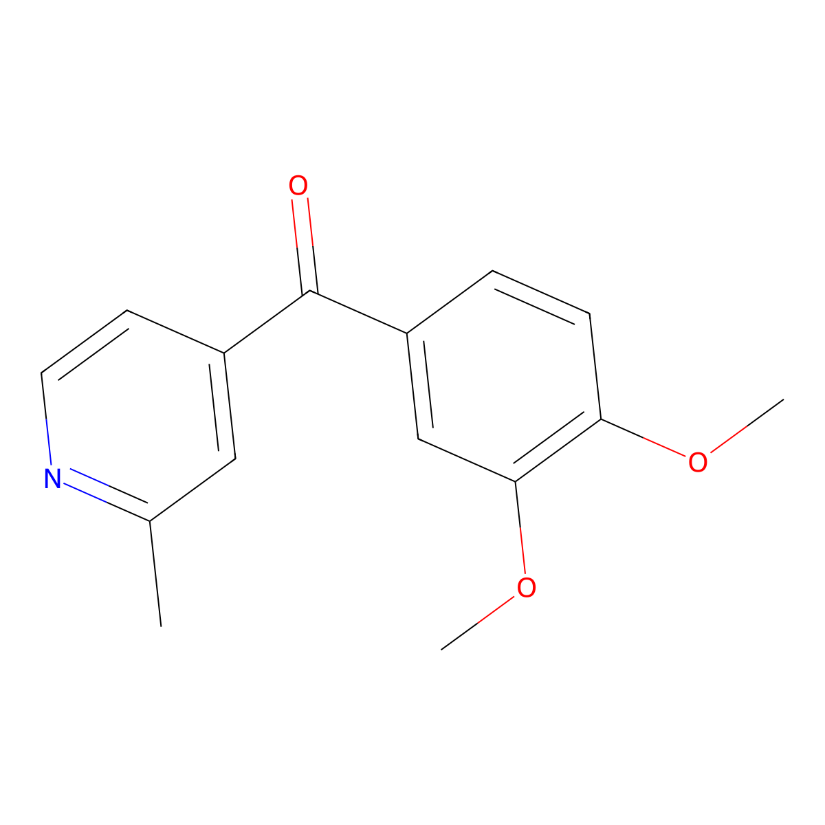 4-(3,4-Dimethoxybenzoyl)-2-methylpyridine molecular structure, CAS 1187169-20-5