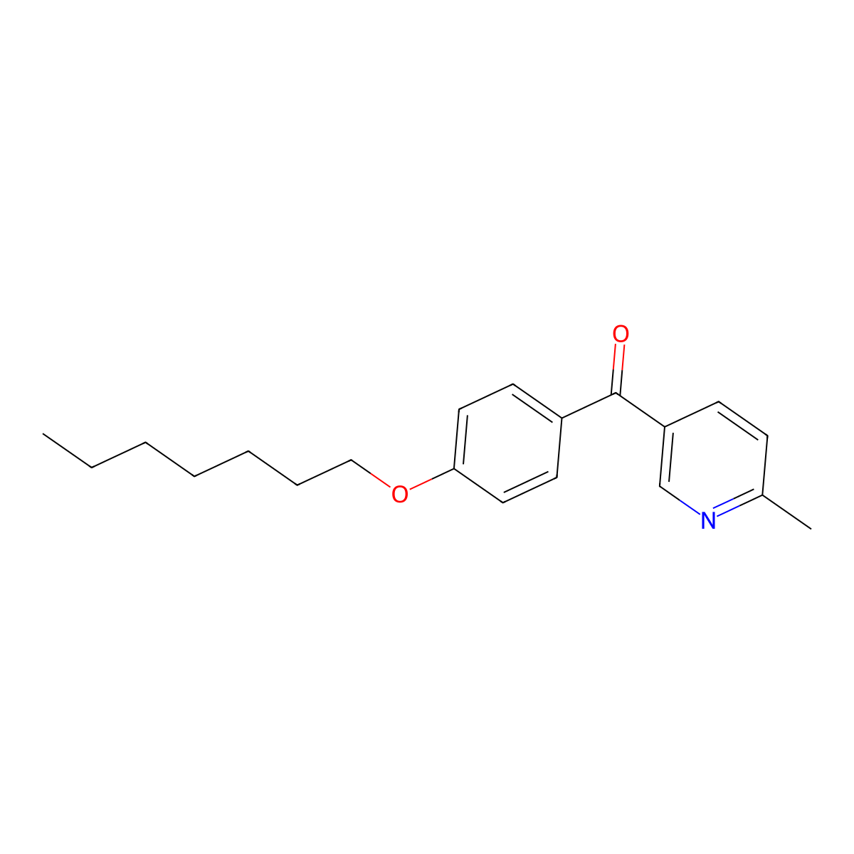 5-(4-Heptyloxybenzoyl)-2-methylpyridine molecular structure, CAS 1187169-21-6