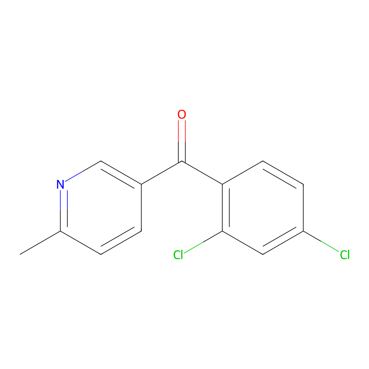 5-(2,4-Dichlorobenzoyl)-2-methylpyridine molecular structure, CAS 1187169-22-7