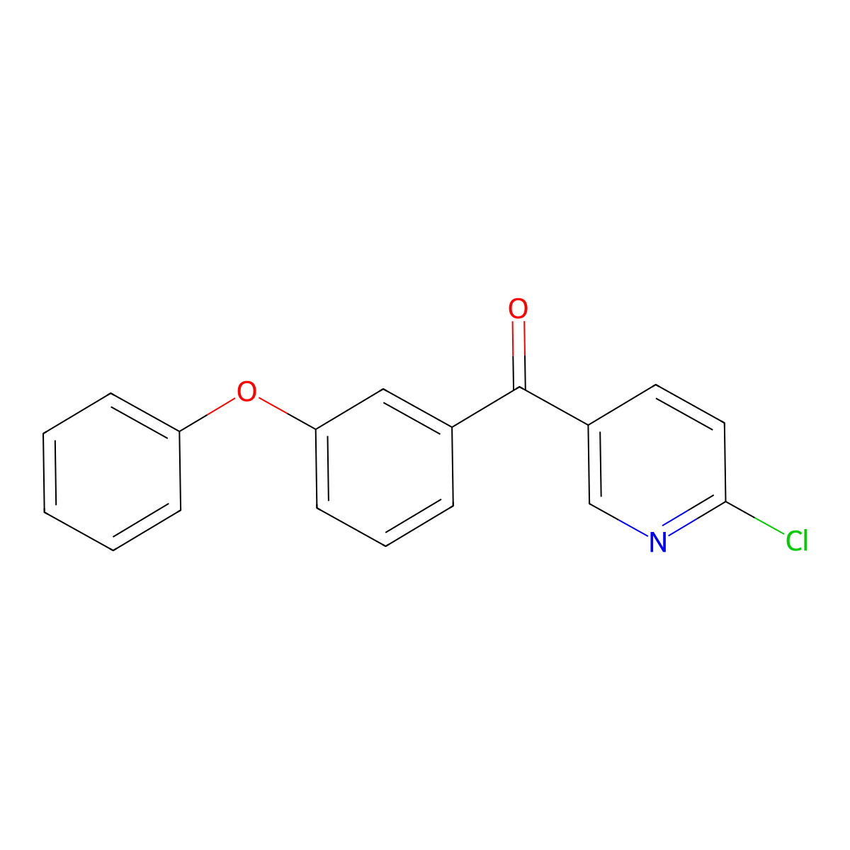 2-Chloro-5-(3-phenoxybenzoyl)pyridine molecular structure, CAS 1187169-23-8