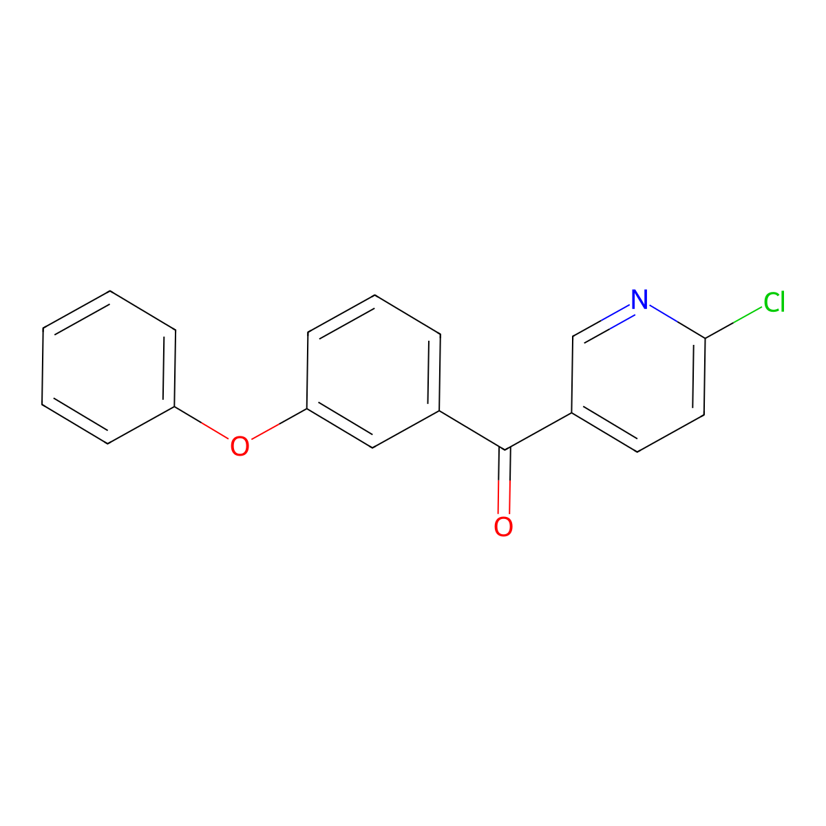 2-Chloro-5-(3-phenoxybenzoyl)pyridine molecular structure, CAS 1187169-23-8