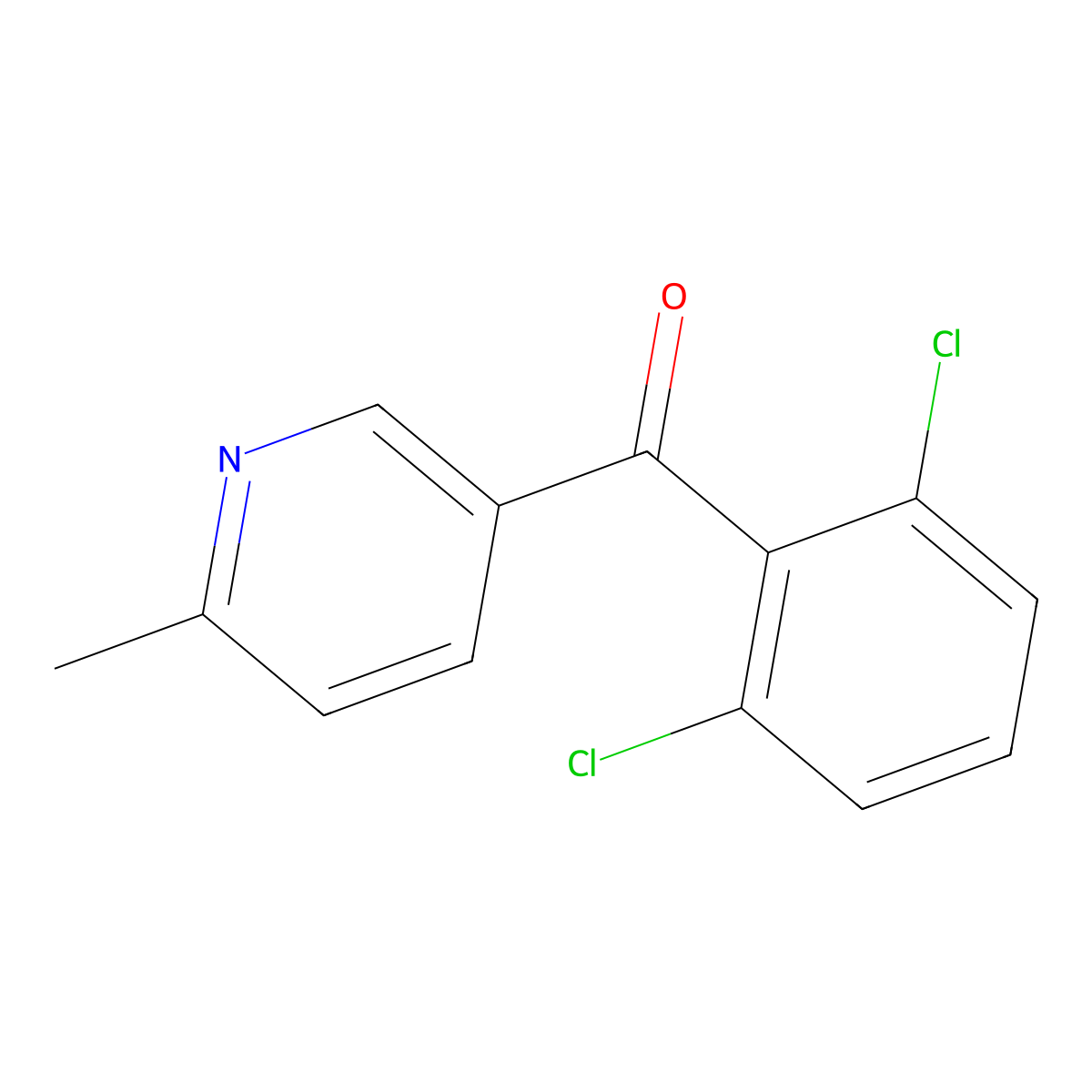 5-(2,6-Dichlorobenzoyl)-2-methylpyridine molecular structure, CAS 1187169-24-9