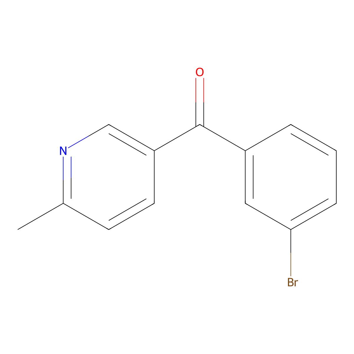 5-(3-Bromobenzoyl)-2-methylpyridine molecular structure, CAS 1187169-25-0
