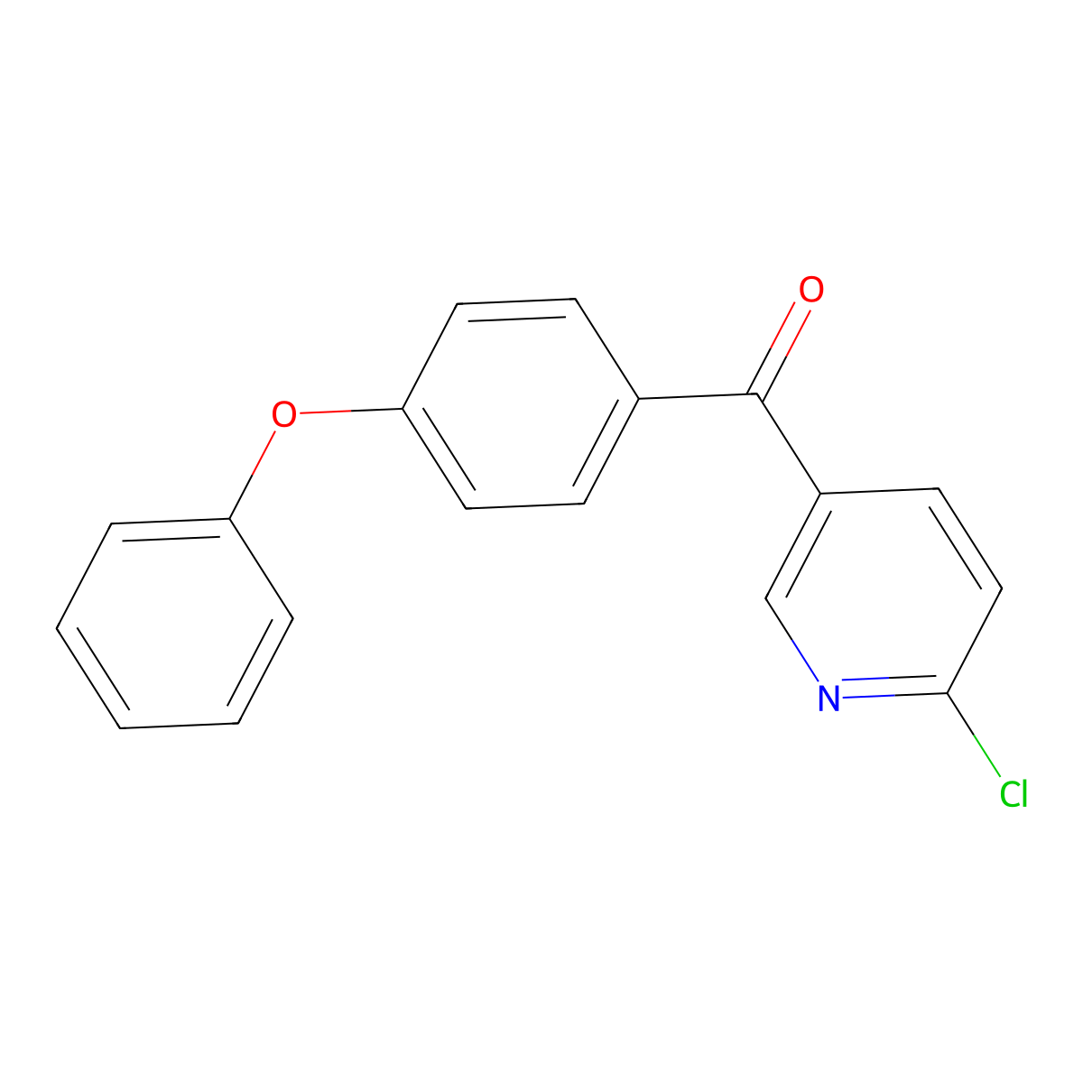 2-Chloro-5-(4-phenoxybenzoyl)pyridine molecular structure, CAS 1187169-26-1