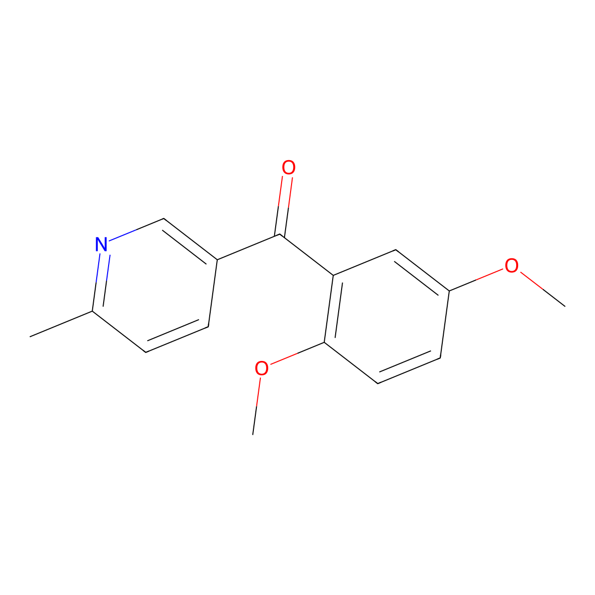 5-(2,5-Dimethoxybenzoyl)-2-methylpyridine molecular structure, CAS 1187169-27-2