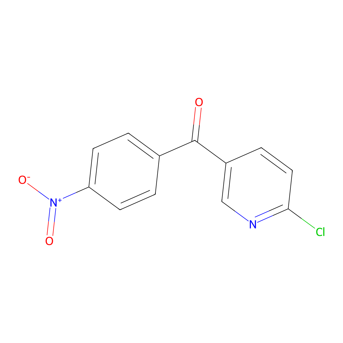 2-Chloro-5-(4-nitrobenzoyl)pyridine molecular structure, CAS 1187169-29-4
