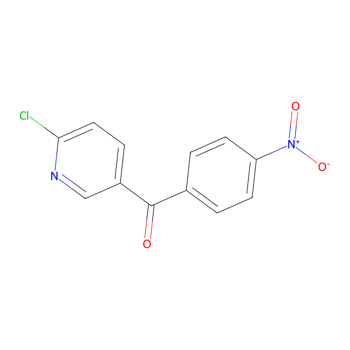 2-Chloro-5-(4-nitrobenzoyl)pyridine molecular structure, CAS 1187169-29-4