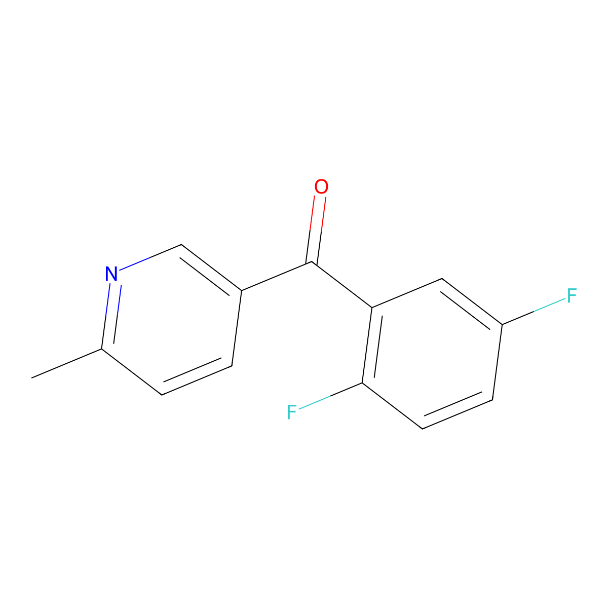 5-(2,5-Difluorobenzoyl)-2-methylpyridine molecular structure, CAS 1187169-30-7