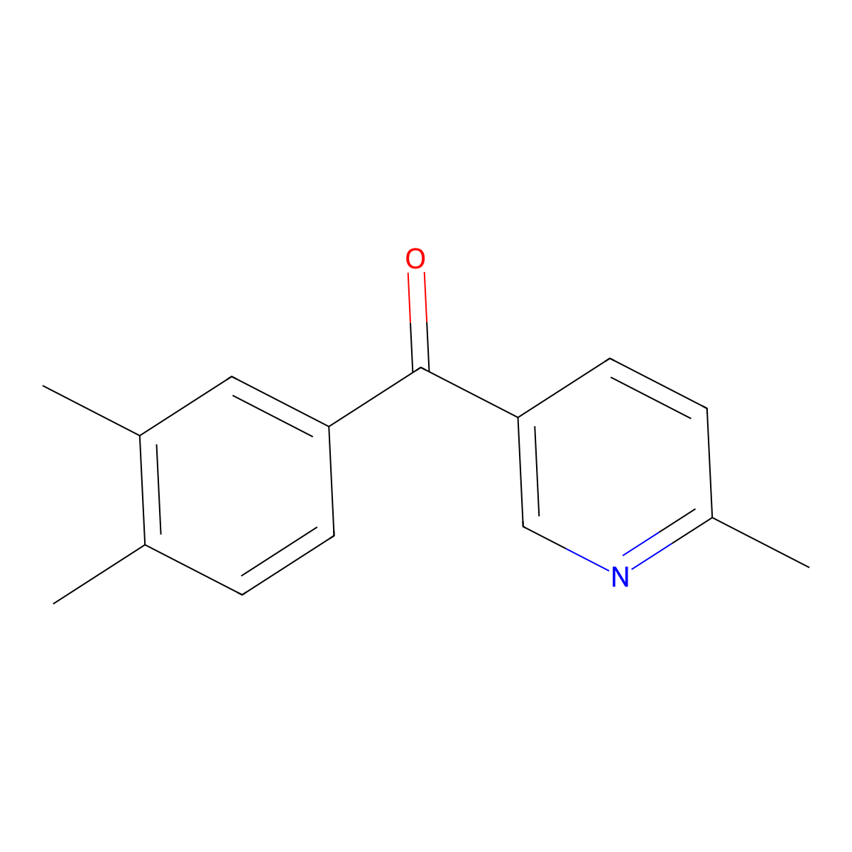 5-(3,4-Dimethylbenzoyl)-2-methylpyridine molecular structure, CAS 1187169-33-0