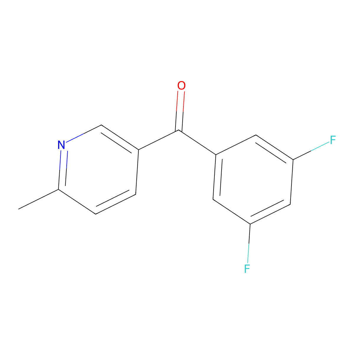 5-(3,5-Difluorobenzoyl)-2-methylpyridine molecular structure, CAS 1187169-35-2