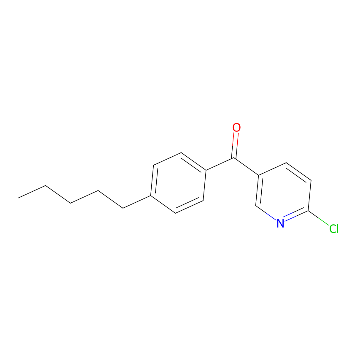 2-Chloro-5-(4-pentylbenzoyl)pyridine molecular structure, CAS 1187169-42-1