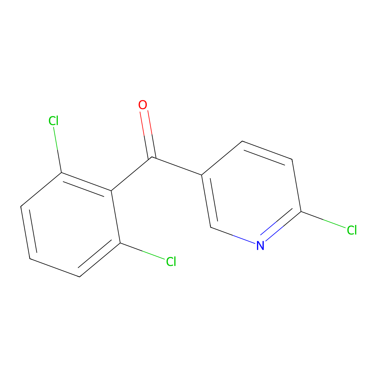 2-Chloro-5-(2,6-dichlorobenzoyl)pyridine molecular structure, CAS 1187169-50-1