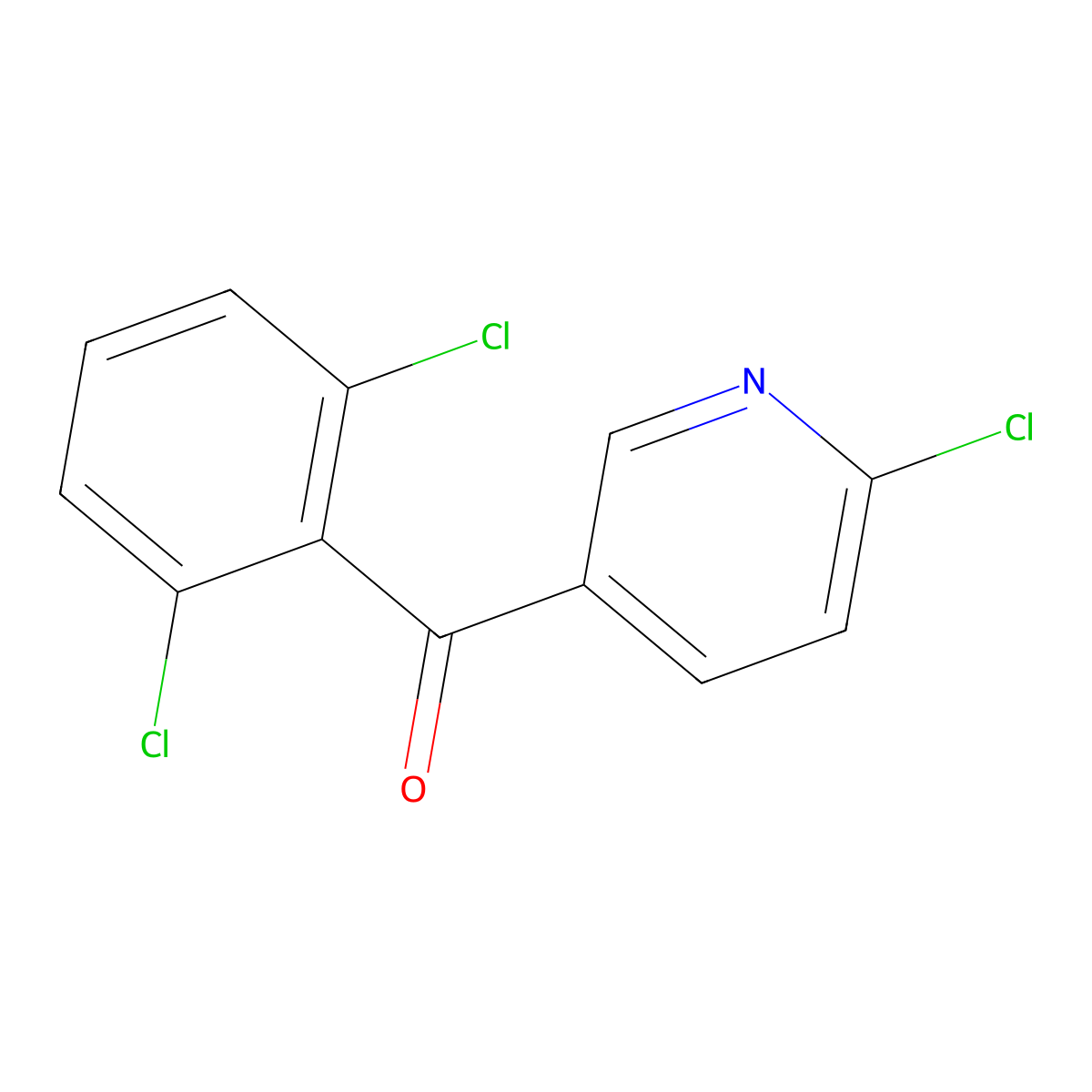 2-Chloro-5-(2,6-dichlorobenzoyl)pyridine molecular structure, CAS 1187169-50-1