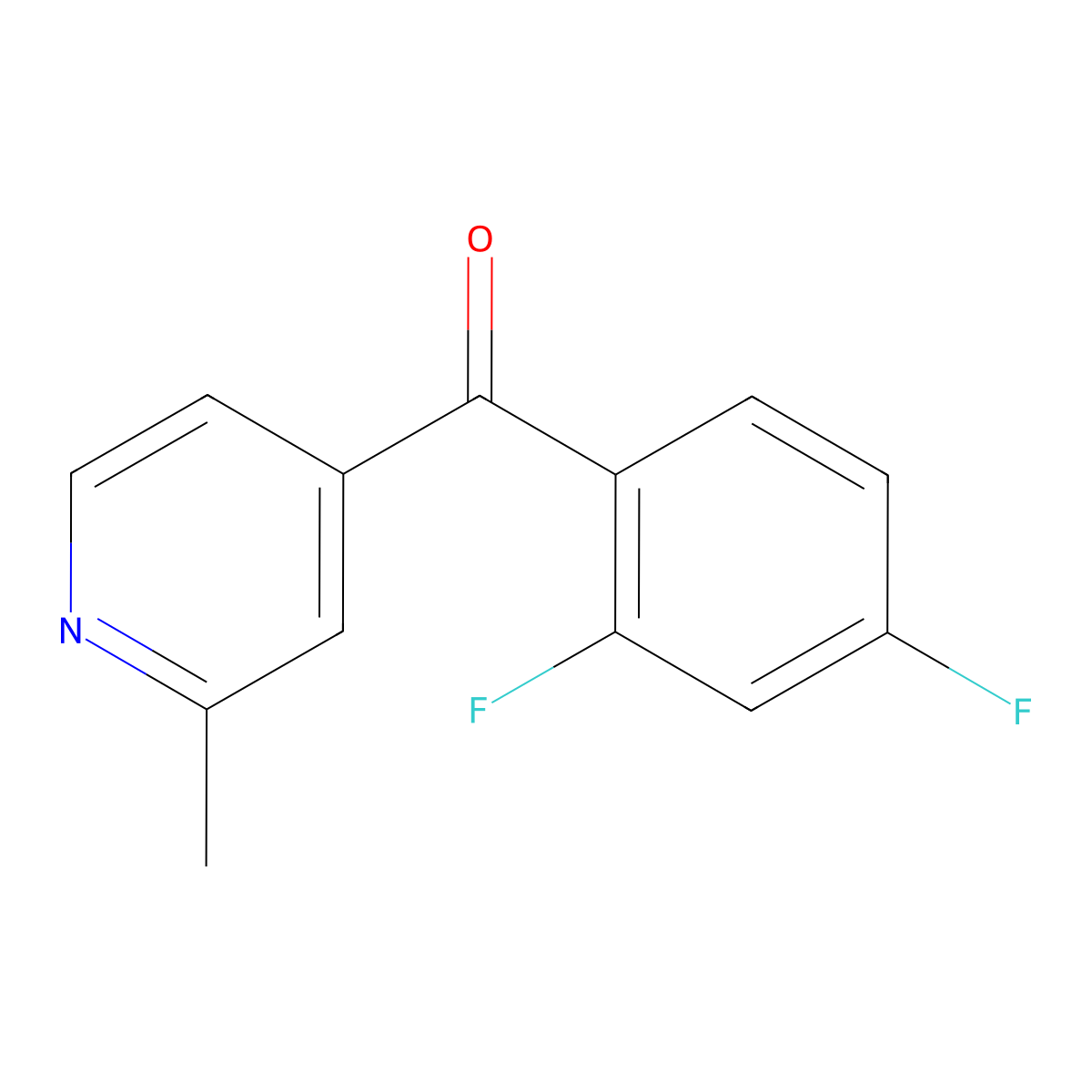 4-(2,4-Difluorobenzoyl)-2-methylpyridine molecular structure, CAS 1187169-51-2