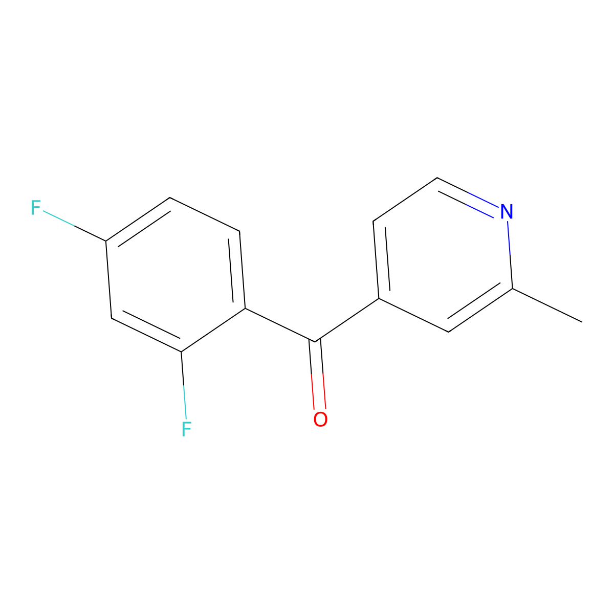 4-(2,4-Difluorobenzoyl)-2-methylpyridine molecular structure, CAS 1187169-51-2