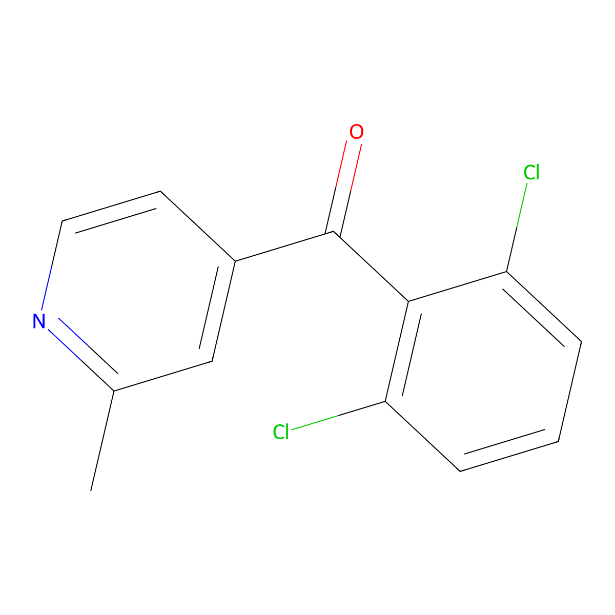 4-(2,6-Dichlorobenzoyl)-2-methylpyridine molecular structure, CAS 1187169-53-4