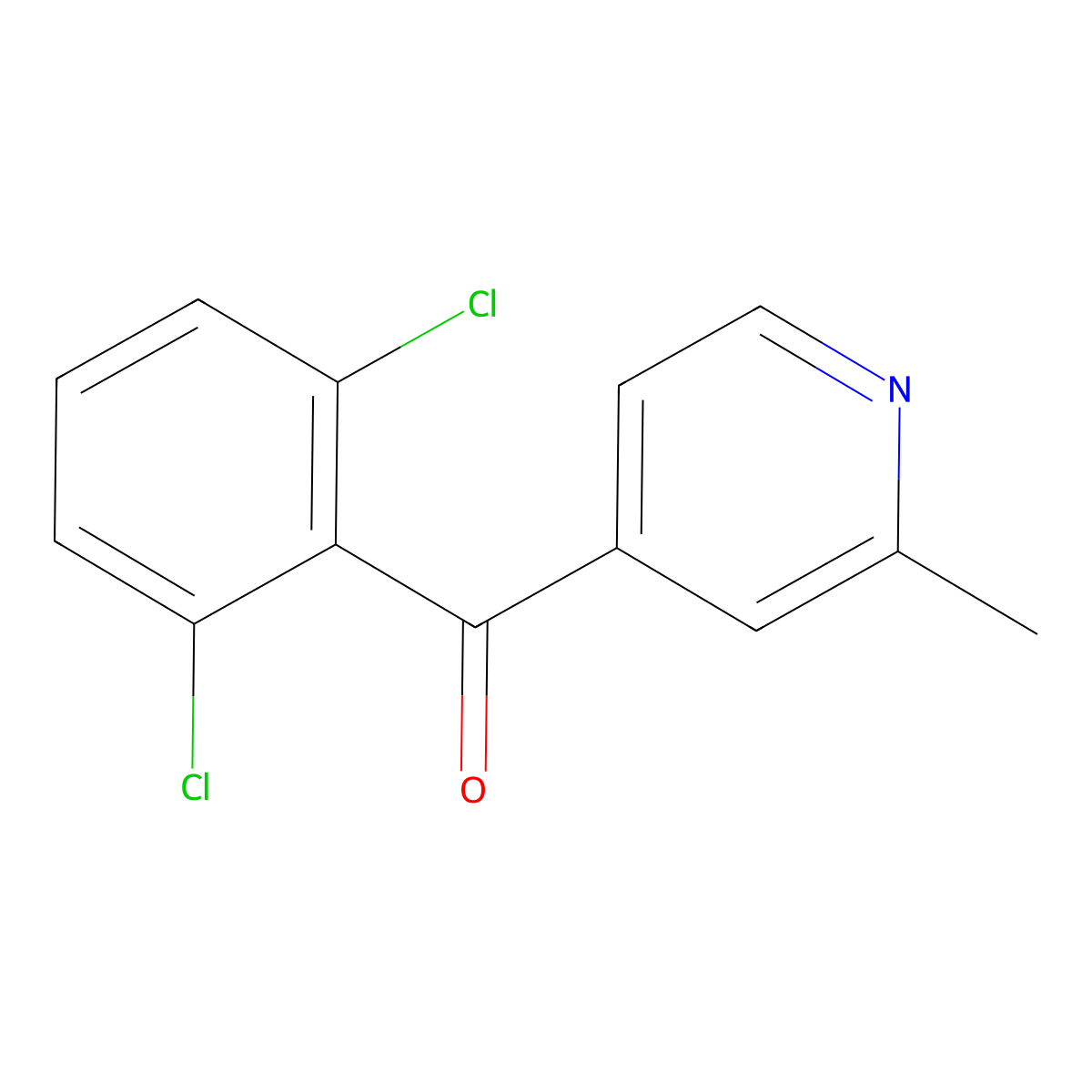 4-(2,6-Dichlorobenzoyl)-2-methylpyridine molecular structure, CAS 1187169-53-4