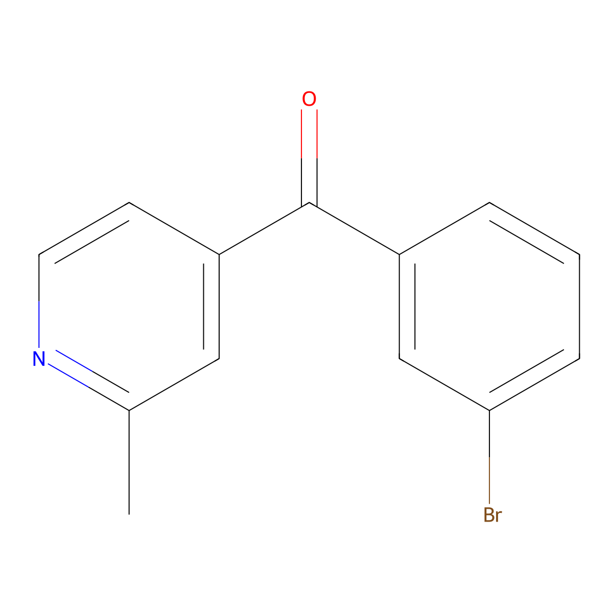 4-(3-Bromobenzoyl)-2-methylpyridine molecular structure, CAS 1187169-54-5