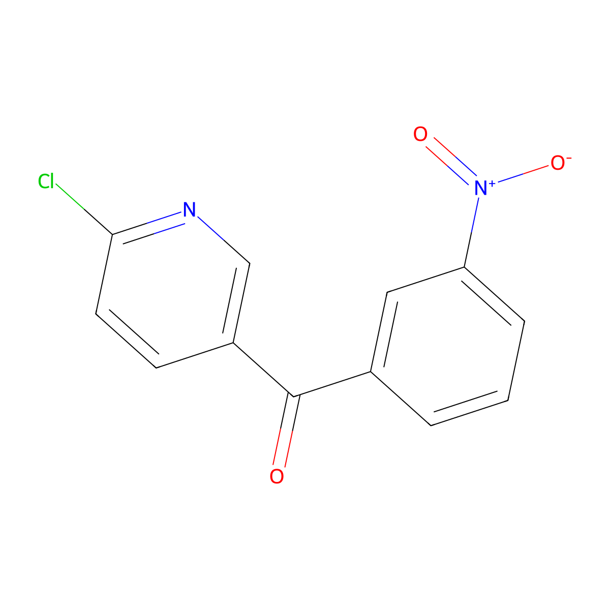 2-Chloro-5-(3-nitrobenzoyl)pyridine molecular structure, CAS 1187169-55-6