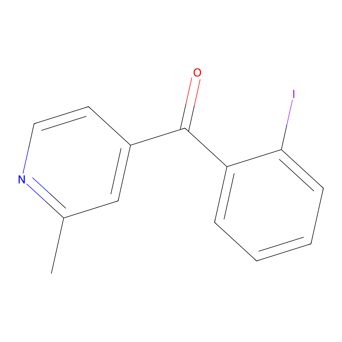4-(2-Iodobenzoyl)-2-methylpyridine molecular structure, CAS 1187169-57-8