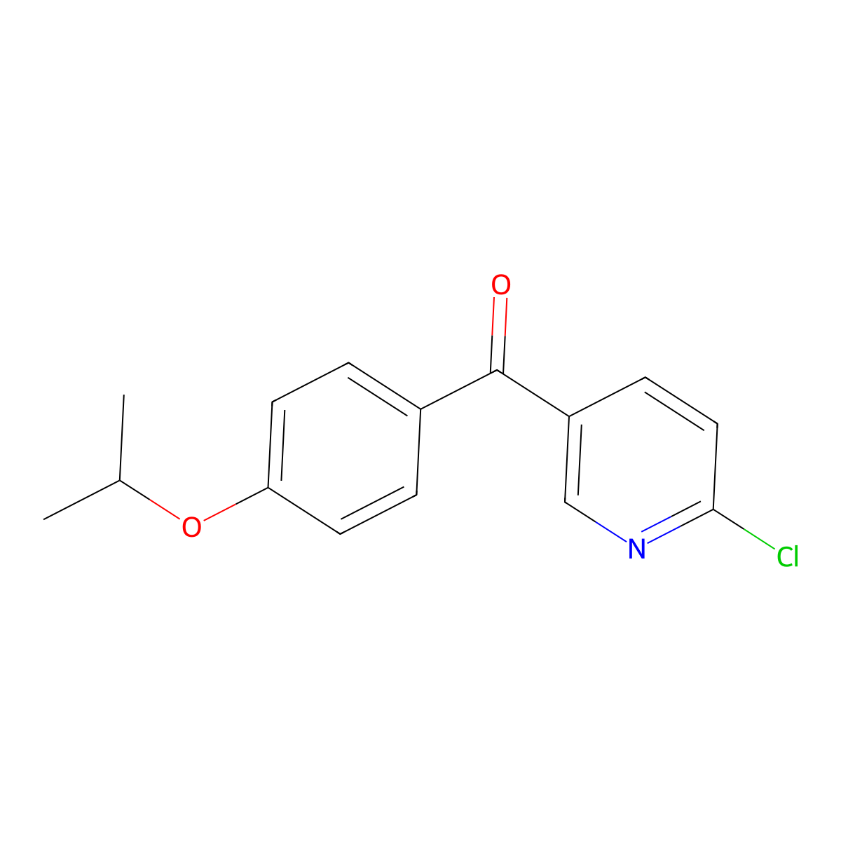 2-Chloro-5-(4-isopropoxybenzoyl)pyridine molecular structure, CAS 1187169-59-0