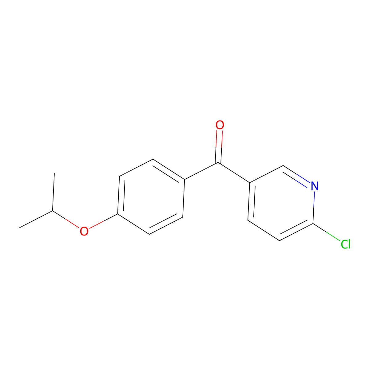 2-Chloro-5-(4-isopropoxybenzoyl)pyridine molecular structure, CAS 1187169-59-0