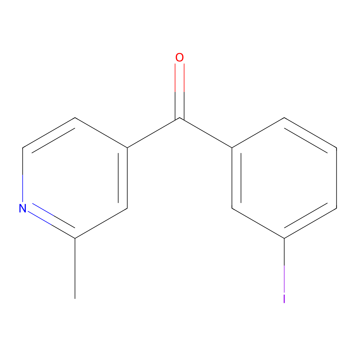 4-(3-Iodobenzoyl)-2-methylpyridine molecular structure, CAS 1187169-60-3