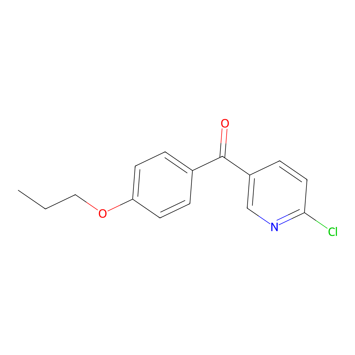 2-Chloro-5-(4-propoxybenzoyl)pyridine molecular structure, CAS 1187169-61-4