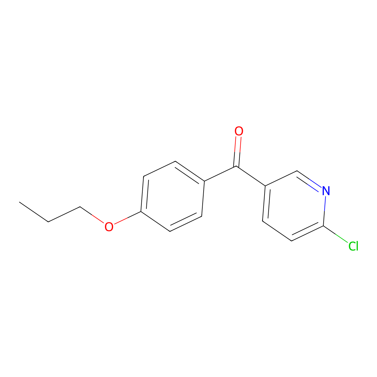 2-Chloro-5-(4-propoxybenzoyl)pyridine molecular structure, CAS 1187169-61-4