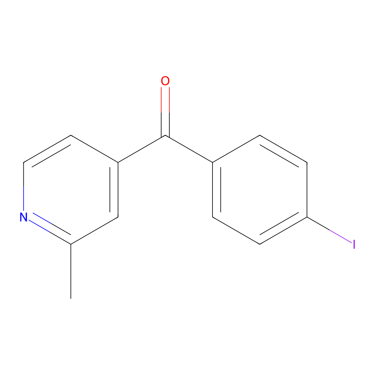 4-(4-Iodobenzoyl)-2-methylpyridine molecular structure, CAS 1187169-63-6