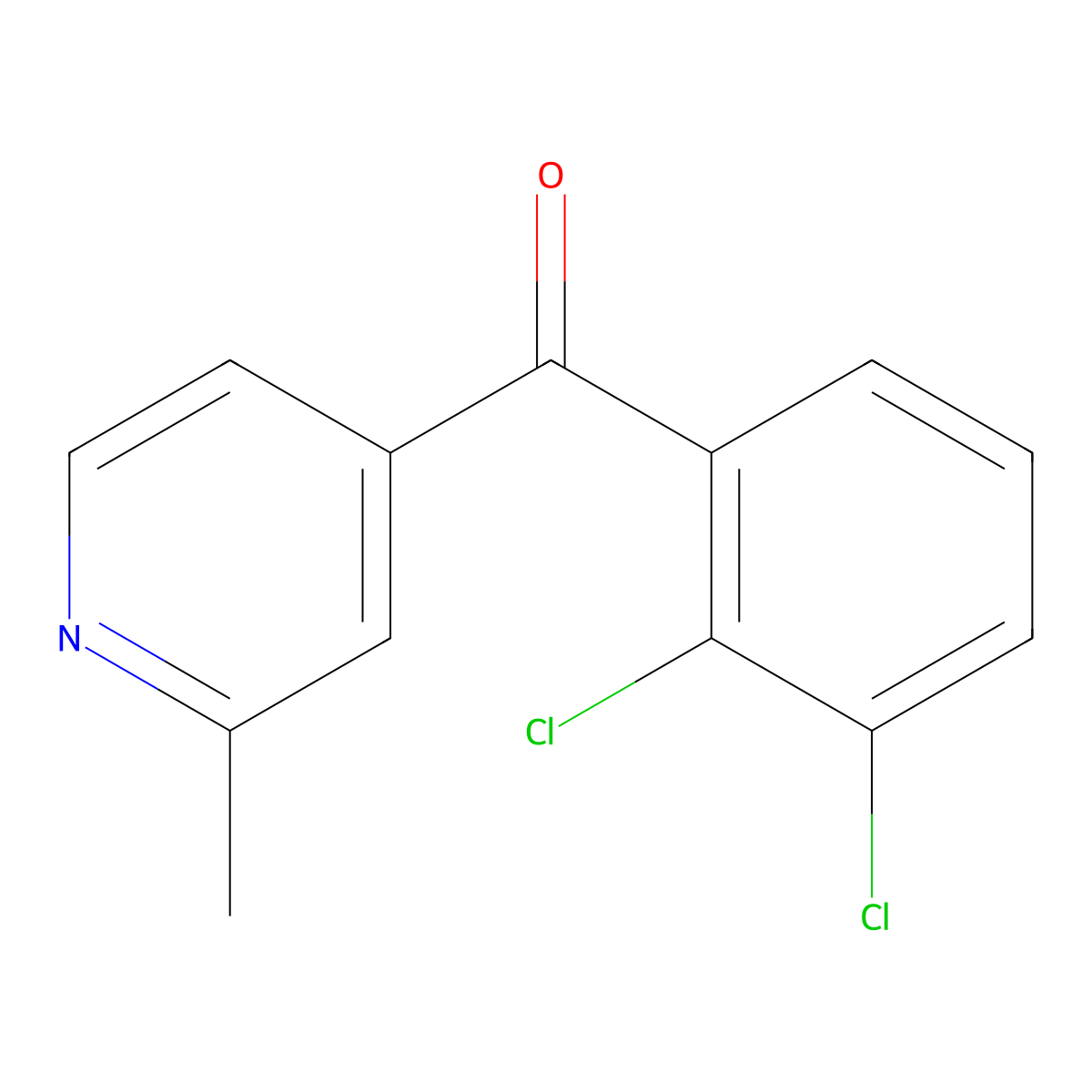 4-(2,3-Dichlorobenzoyl)-2-methylpyridine molecular structure, CAS 1187169-70-5
