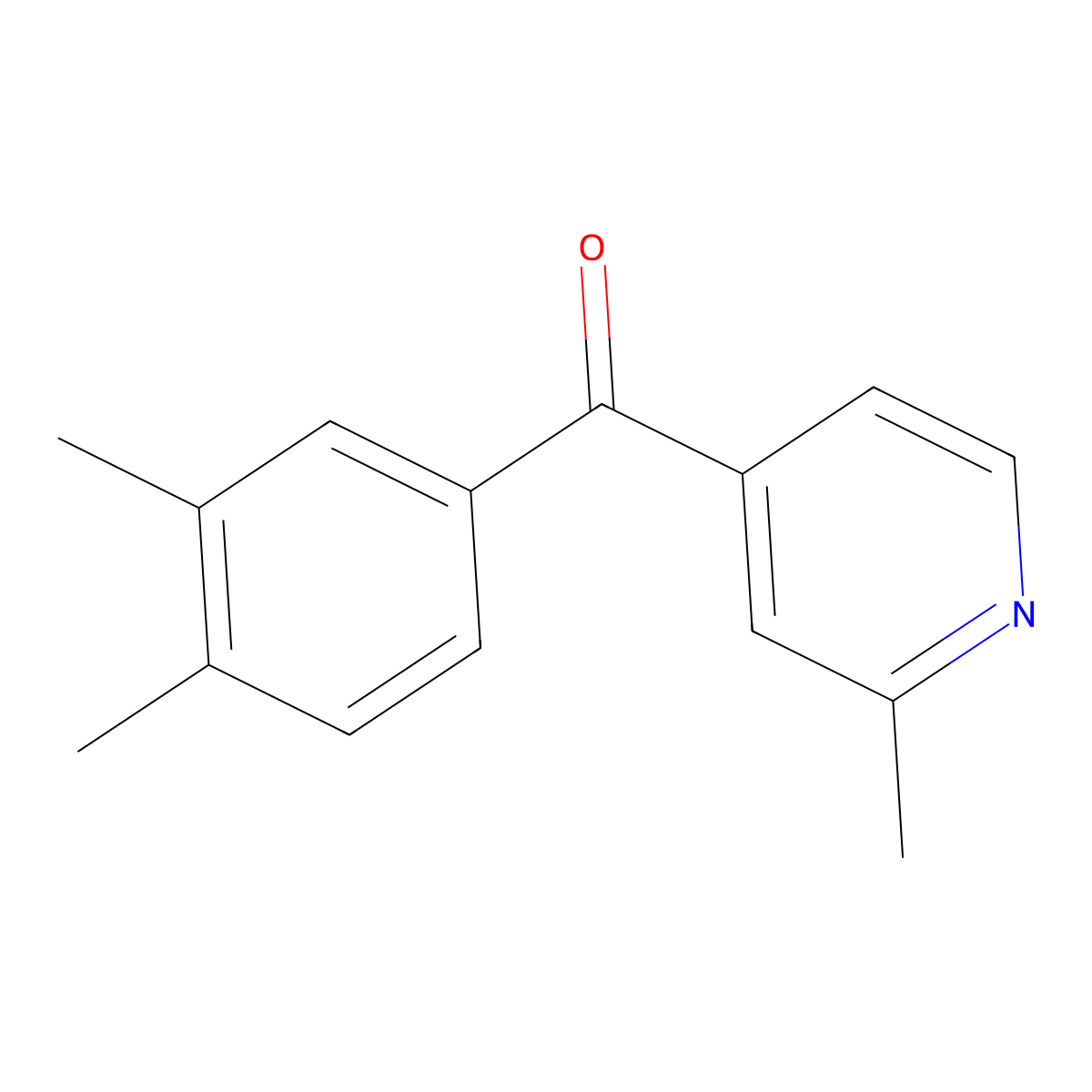 4-(3,4-Dimethylbenzoyl)-2-methylpyridine molecular structure, CAS 1187169-77-2