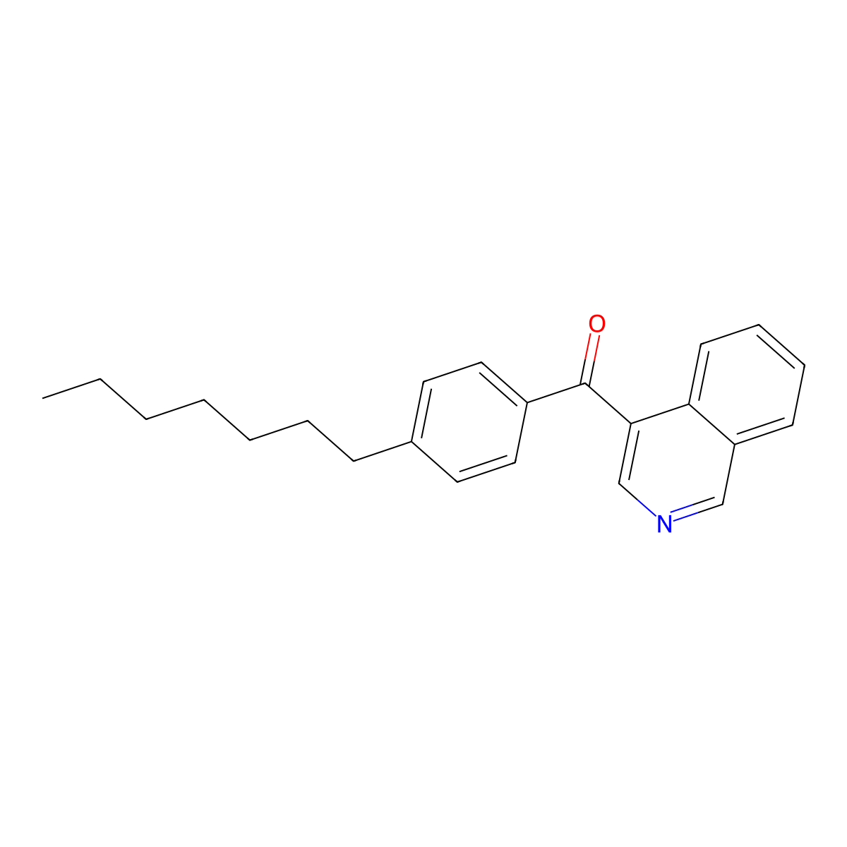 4-(4-Heptylbenzoyl)isoquinoline molecular structure, CAS 1187169-78-3
