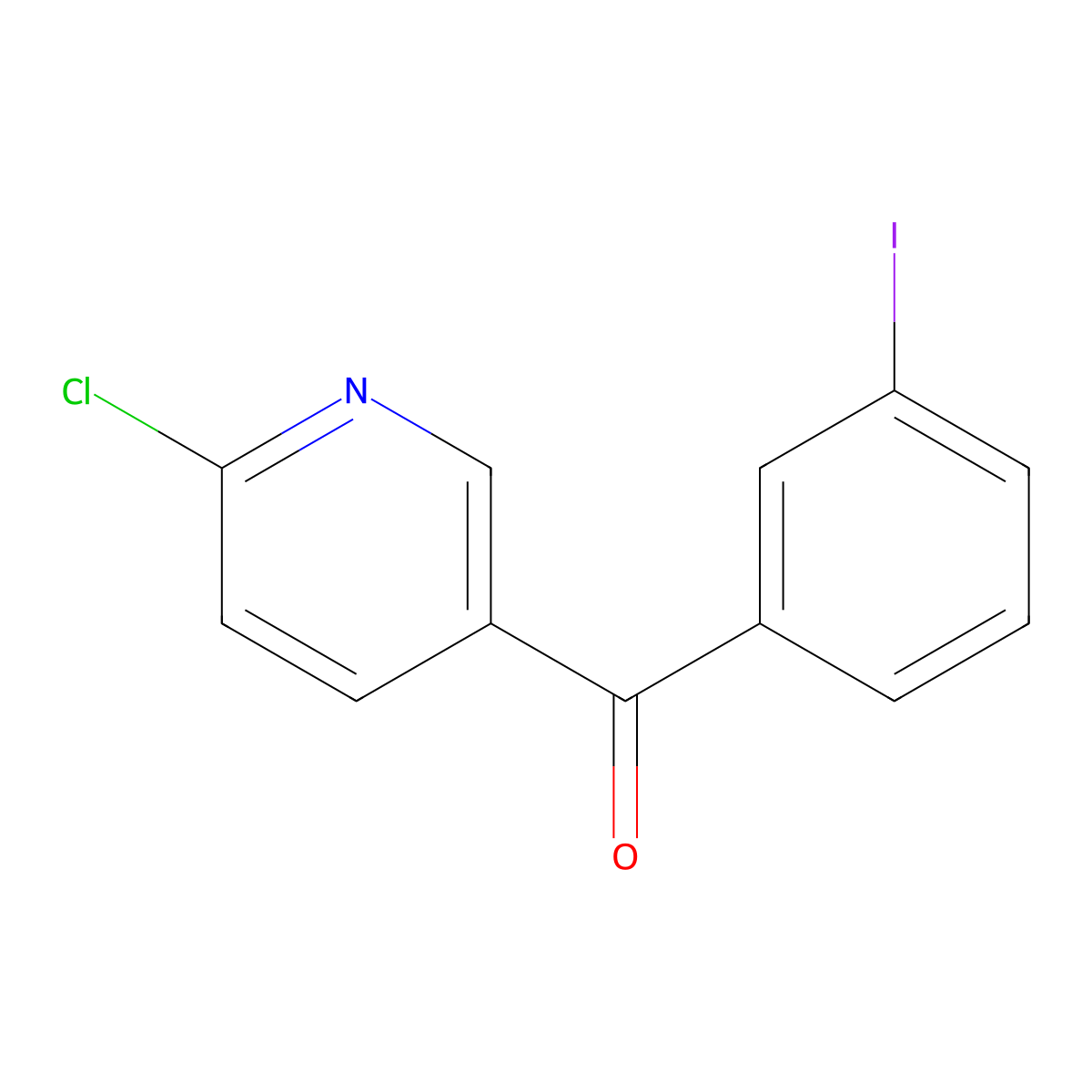 2-Chloro-5-(3-iodobenzoyl)pyridine molecular structure, CAS 1187169-80-7