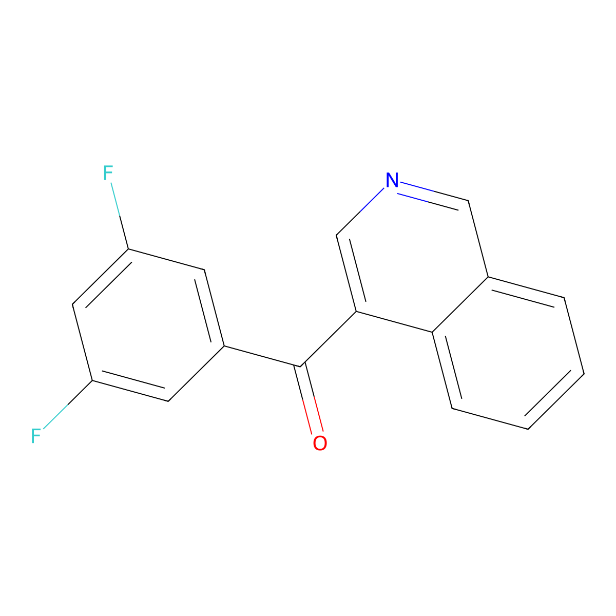 4-(3,5-Difluorobenzoyl)isoquinoline molecular structure, CAS 1187169-81-8