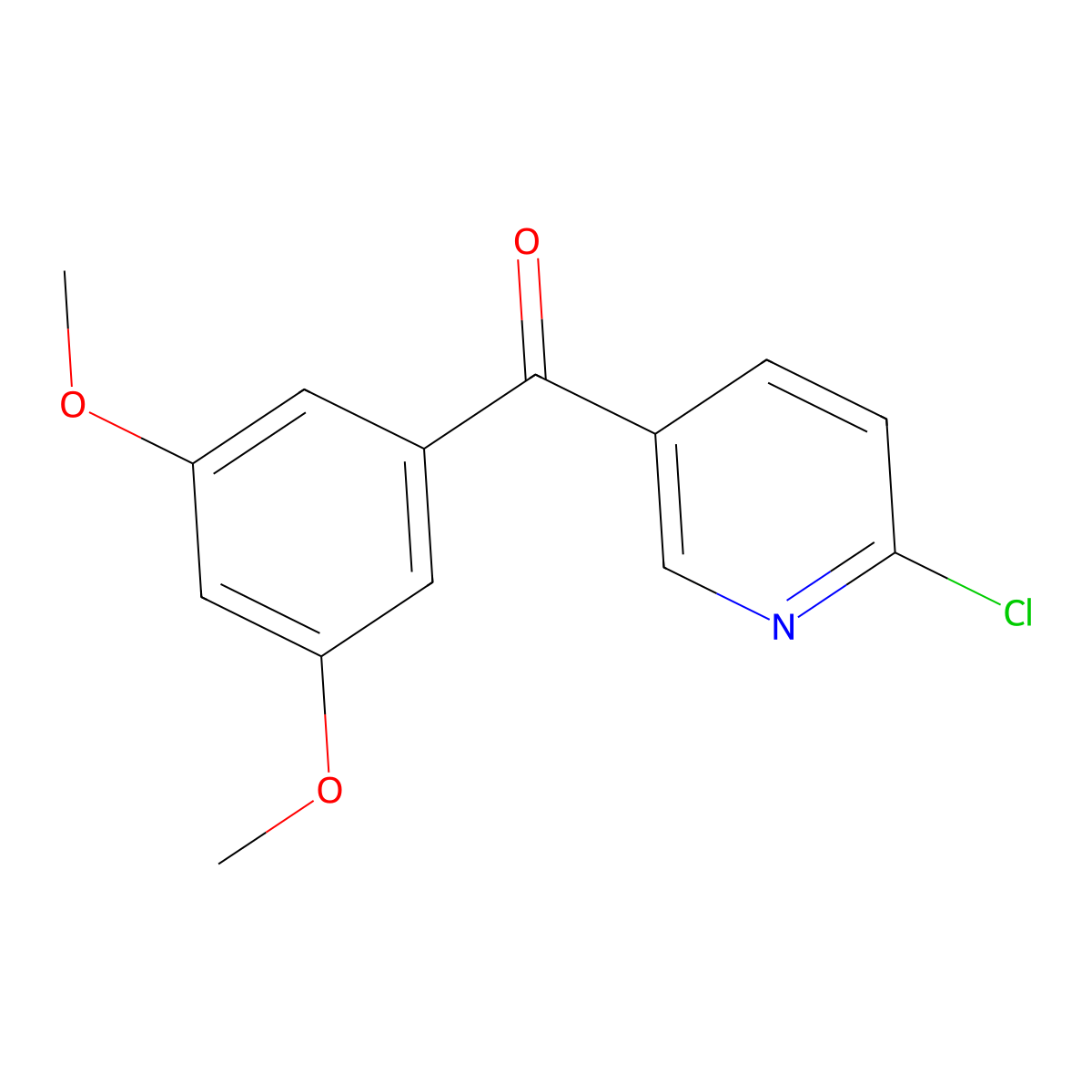 2-Chloro-5-(3,5-dimethoxybenzoyl)pyridine molecular structure, CAS 1187169-82-9