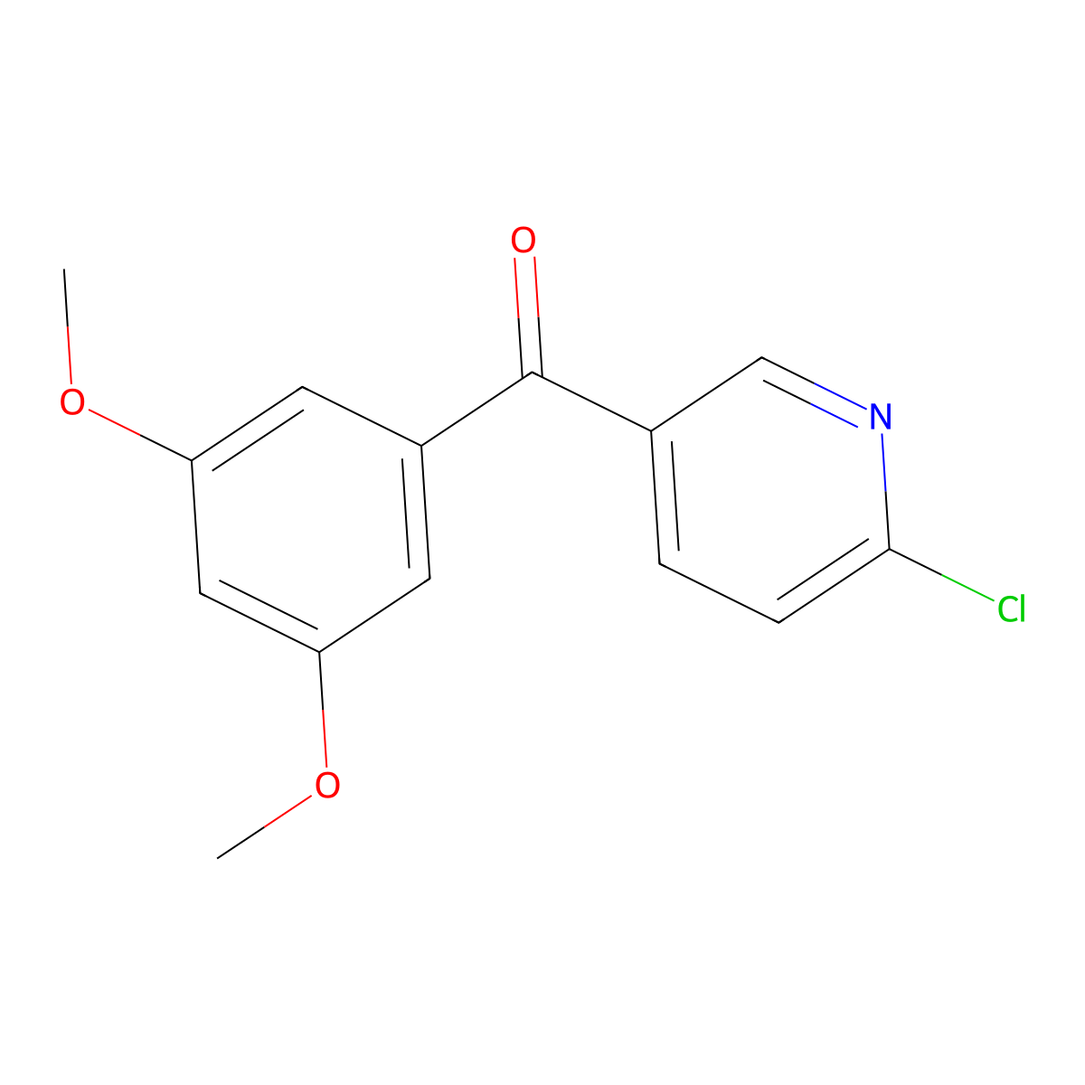 2-Chloro-5-(3,5-dimethoxybenzoyl)pyridine molecular structure, CAS 1187169-82-9