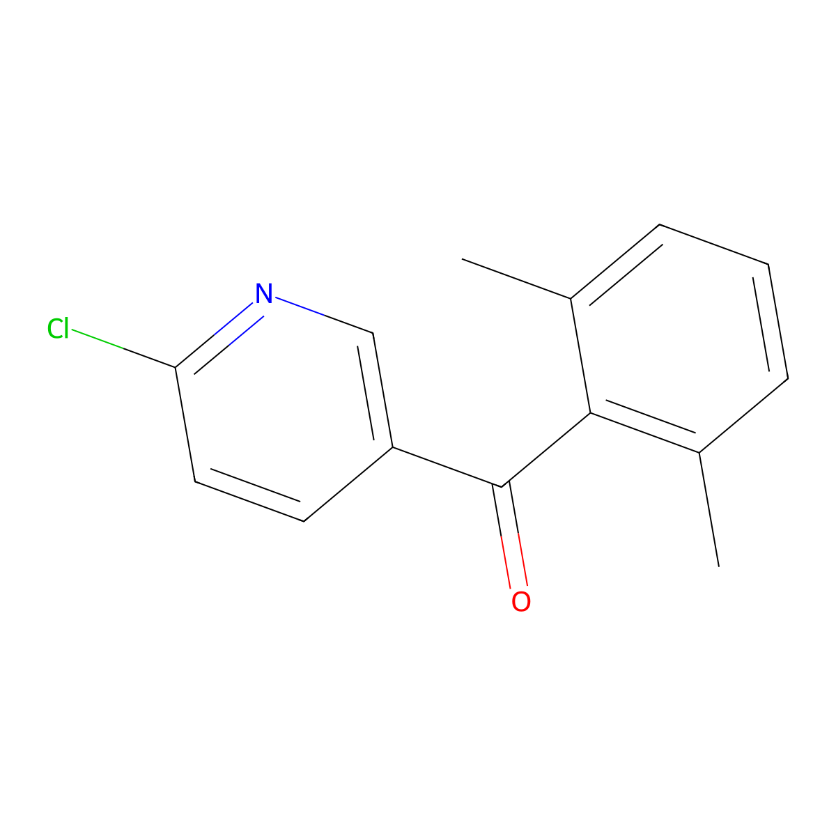 2-Chloro-5-(2,6-dimethylbenzoyl)pyridine molecular structure, CAS 1187169-85-2