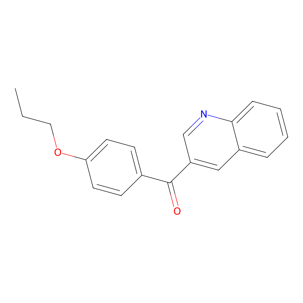 (4-Propoxyphenyl)(quinolin-3-yl)methanone molecular structure, CAS 1187169-92-1
