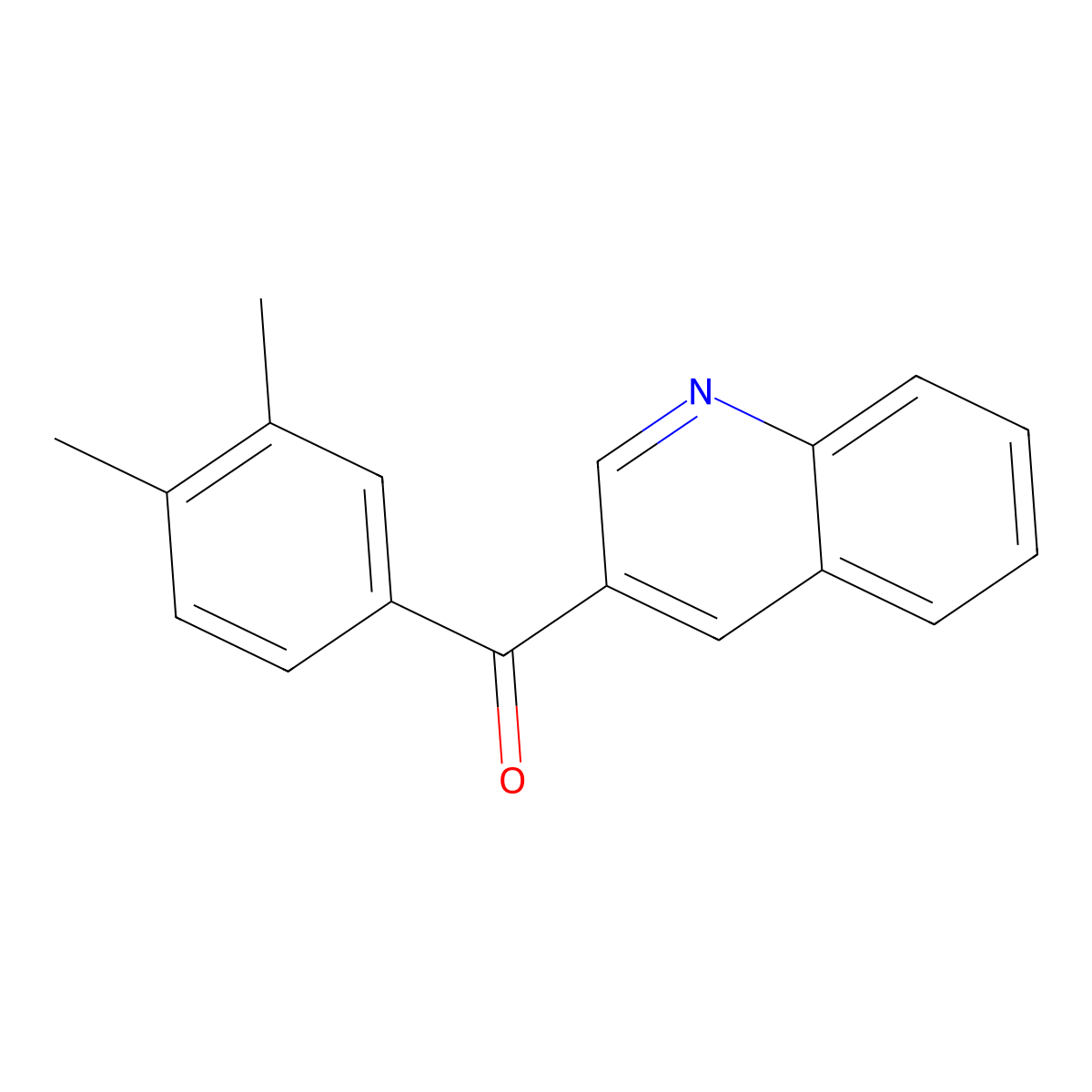 (3,4-Dimethylphenyl)(quinolin-3-yl)methanone molecular structure, CAS 1187169-95-4