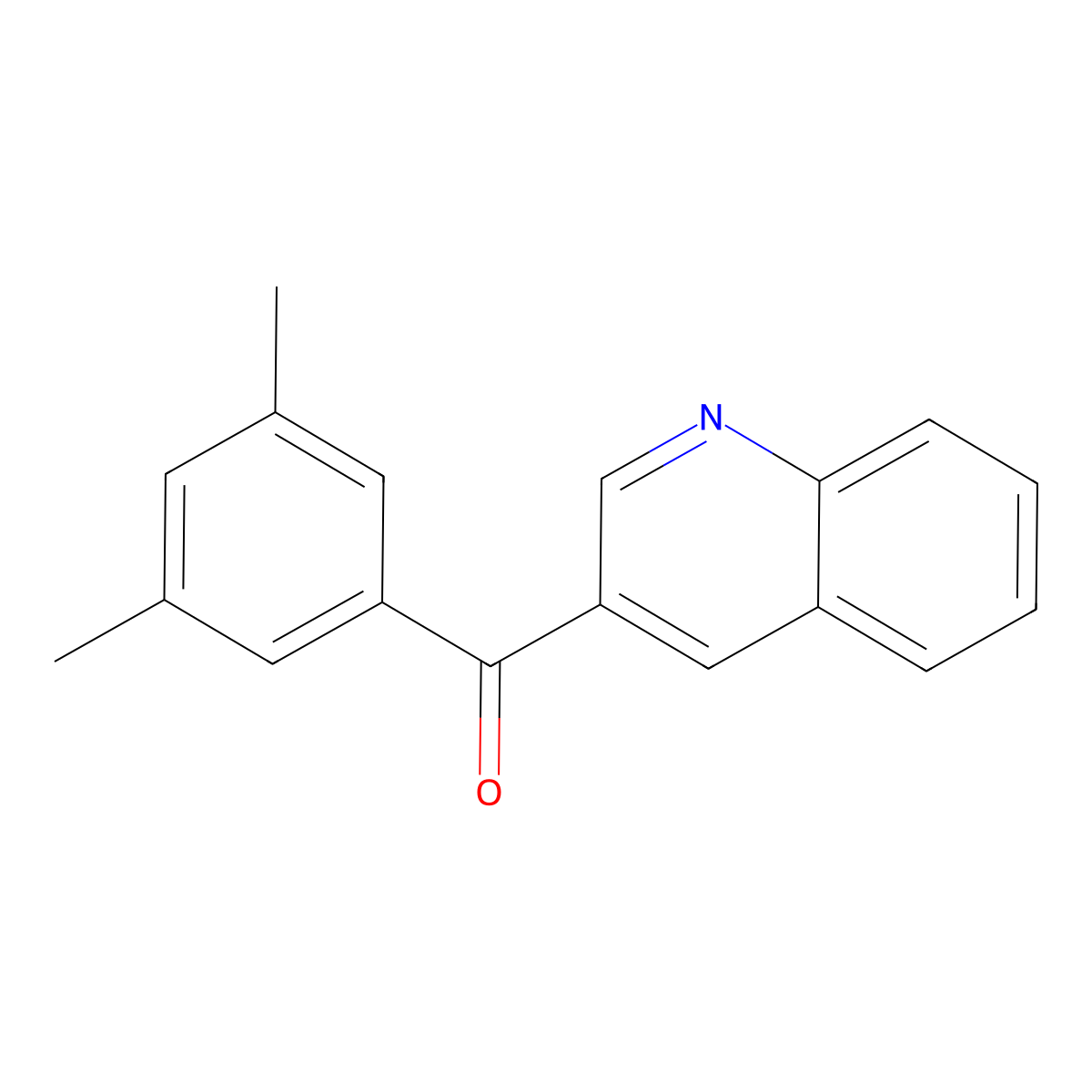 (3,5-Dimethylphenyl)(quinolin-3-yl)methanone molecular structure, CAS 1187169-98-7